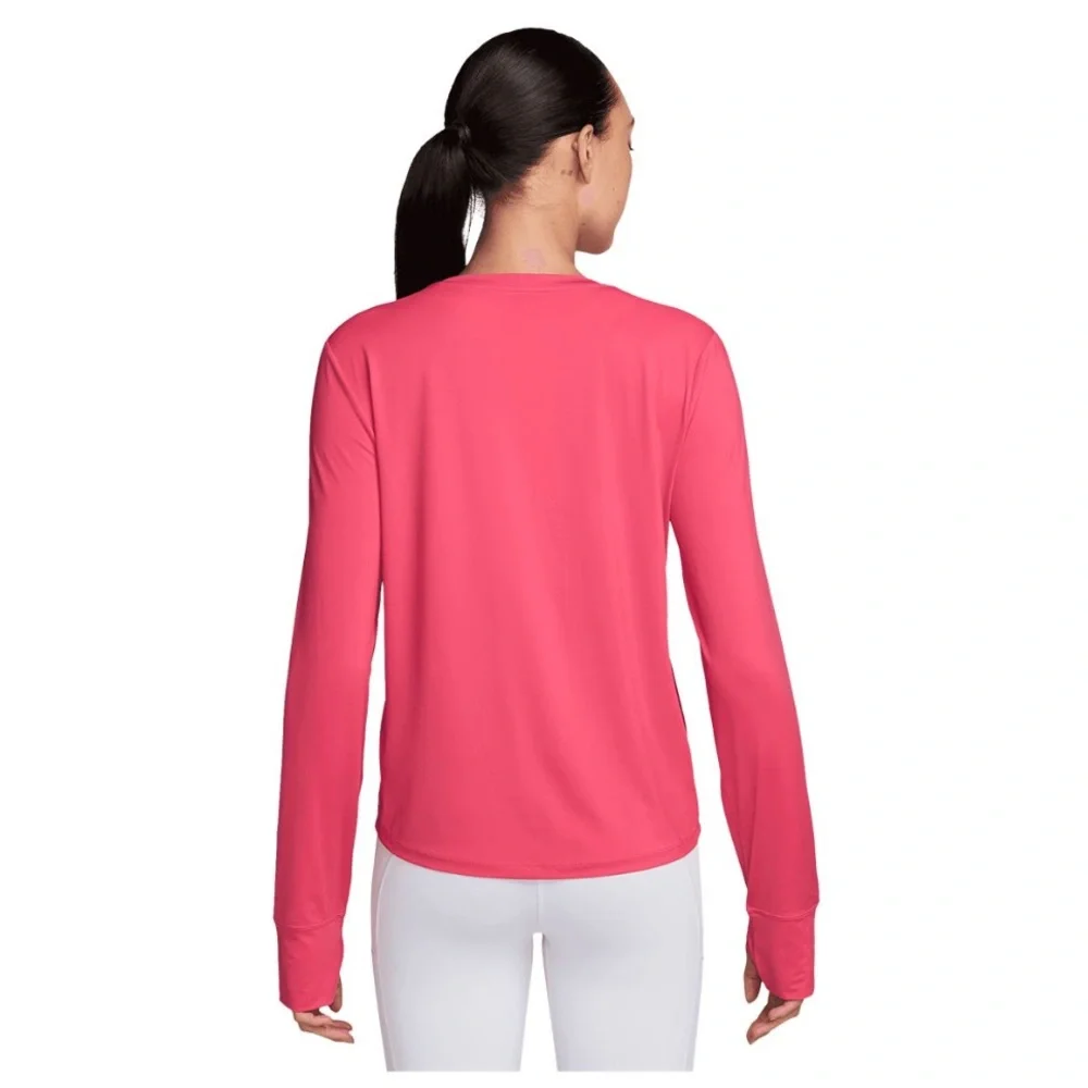 Nike Women's One Classic Dri-FIT Long Sleeve Shirt large Coral pink